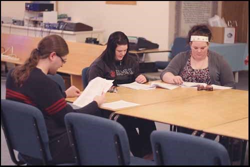 At a Sunday night audition call, Carter Lockhart, Alayna Hansen, and Katie Hansen tried out various parts for the Paper Bag Players&#8217; summer production of Romeo and Juliet. Director Teresa Weber is staging a traditional interpretation of the famous tragedy based on David Hundsness&#8217;s abridged version of Shakespeare&#8217;s script. Two more auditions remain: tonight, March 30, and Saturday, April 9. Auditions are at the Grace Communion International church at 7 p.m.