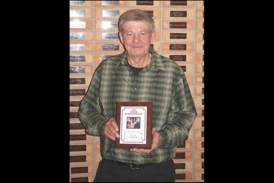 Lorne Whitehead of Wadena was among the award winners when the Yorkton Wildlife Federation held their awards banquet. He won in the category of Non-Typical Whitetail. He scored 217 4/8.