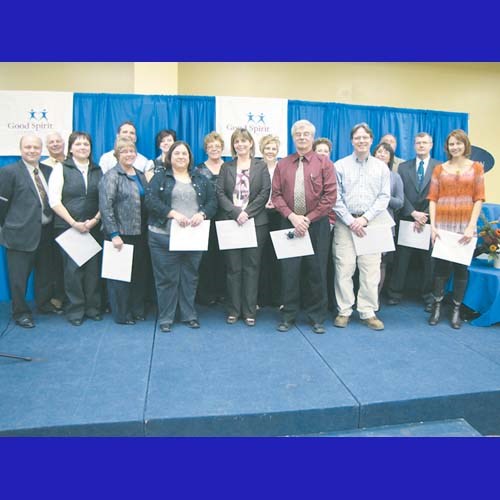 Back Row (L to R): Nick Andrusyk, Mark Schendel, Katherine Brown, Doreen Chorney, Krista Dutka, Milissa Gavel, Lynda Hermanson, Myron Kirk, Dennis Muzyka and Robyn Effa; Front Row (L to R): Dwayne Reeve, Tammy Heskin, Lynne Brand, Carla Lewis, Karie Thomas, Graham Whalen and Glen Willems.