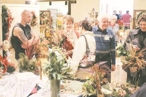 Alongside the massive Sunflower Art & Craft Sale each year runs the smaller Expressions Craft Show and Sale. Many attendees of the larger show also stopped by the Ukrainian Orthodox Auditorium to see the 30 exhibitors on display this year at Expressions. The show is known as much for its food as for its merchandise: perogies, cabbage rolls, borscht, and pies were sold in great quantities during the weekend