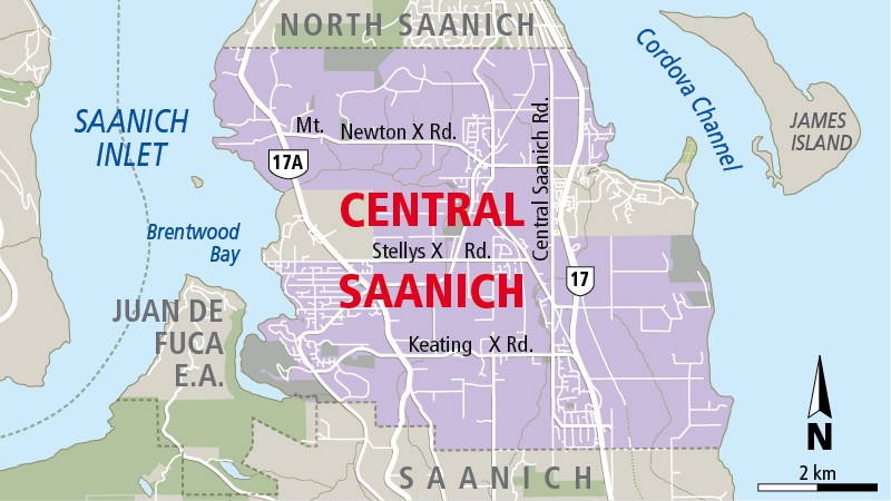 Central Saanich map