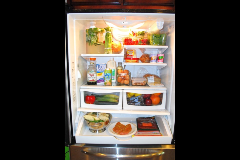 Store your fruits and vegetables on the top shelf Ñ instead of in the crisper Ñ so you donÕt forget about them.