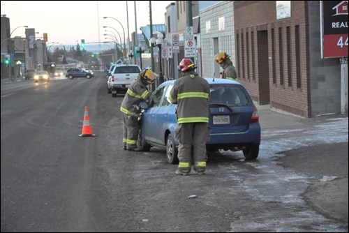 Wednesday, just before 8:30 a.m., traffic was slowed on 100th Street in North Battleford, as North Battleford Fire and Emergency Services responded to a two-vehicle accident at the intersection of 13th Avenue. Both vehicles sustained minor damage. Those involved were checked at the scene by the EMS and no injuries were reported.