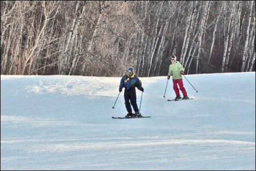 There may not be a lot of snow on the ground, but that didn't stop many from grabbing their skies and snowboards to enjoy the outdoors at Table Mountain on the weekend. The ski hill&#8217;s opening day was Saturday and the weekend was busy with nearly half the runs open. The ski hill will be open Wednesday to Sunday for  December and January with the chalet and rental shop opening at 9 a.m.