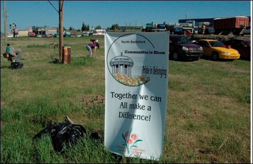 Recently members of the North Battleford Communities in Bloom committee cleaned up a lot on Railway Ave. just west of the McDonald&#8217;s Restaurant.