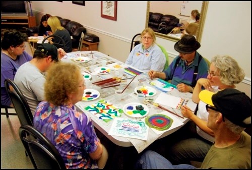 Mindy Yan Miller led a painting workshop Sept. 27 at the Canadian Mental Health Association. The event, which aimed to teach participants to produce stylized tribal designs, was one event of many during Saskatchewan Culture Days.