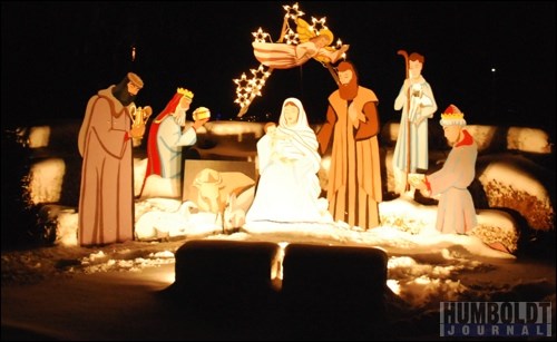 This nativity scene is just one of the many displays up at the Humboldt campground as part of the annual Festival of Lights put on by the Humboldt and District Chamber of Commerce. The displays will be up until January 9.