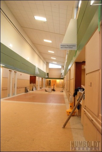 The Public Street is the first thing people entering the main doors of the facility will see, with the Patient Registration and Information desk on the immediate right.