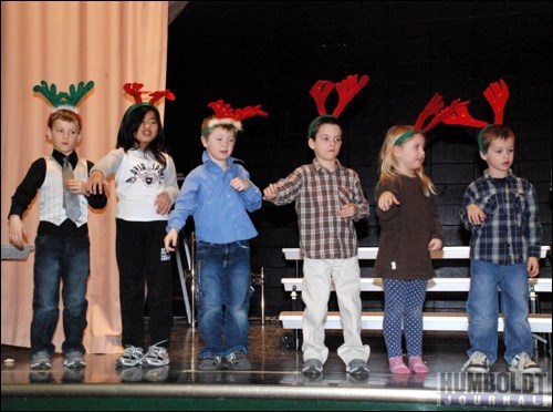 LeRoy School held their Christmas concert on December 21, where the Kindergarten class performed &#8220;The Reindeer Pokey&#8221; for their classmates and parents.