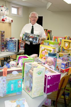 The Christmas season is upon us and donations are starting to pour in to the Yorkton Salvation Army. From toys, to nonperishable food items, to cash, much is needed to help out local families in need over the holidays and throughout the year. Pictured with a selection of Christmas toys that is building up is Envoy Roy Bladen of the local Salvation Army branch.