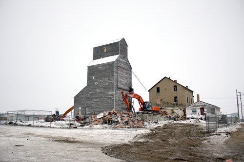 The end of an era &#8211; The old elevator and out buildings at the site of the Kent Flour Mill have seen their last days, as they have been torn down after years of neglect rendered them unsafe and unsalvagable. The mill itself will be the only building saved on the site.