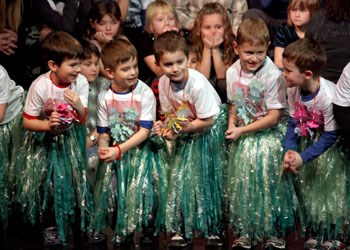 The students of St. Paul&#8217;s School celebrated Christmas with a performance of Christmas Hang-Ups for their annual Christmas concert. Pictured above, the Kindergarten Class performs Mele Kalikimaka, a song about Christmas in Hawaii.