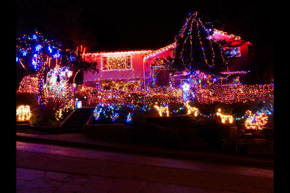 The Sherwoods are feeling the festive cheer, as seen in this whimsical home display.