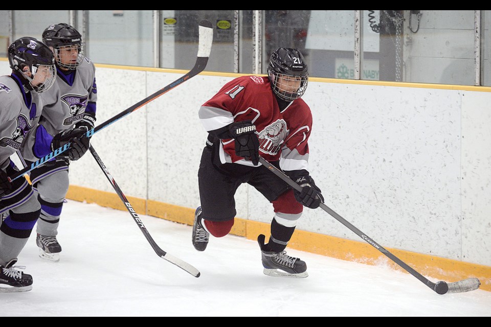 12-28-14
Burnaby vs Port Coquitlam at the Burnaby Minor Bantam Classic hockey tournament.
Photo: Jennifer Gauthier