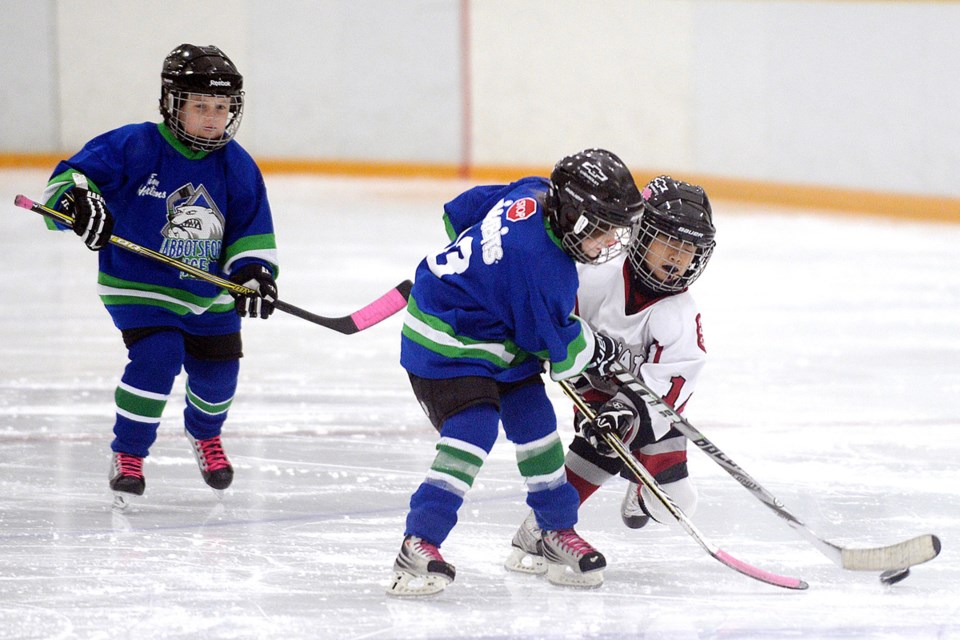 01-24-14
Burnaby novice girls C1 hockey team vs Abbottsford C1.
Photo: Jennifer Gauthier