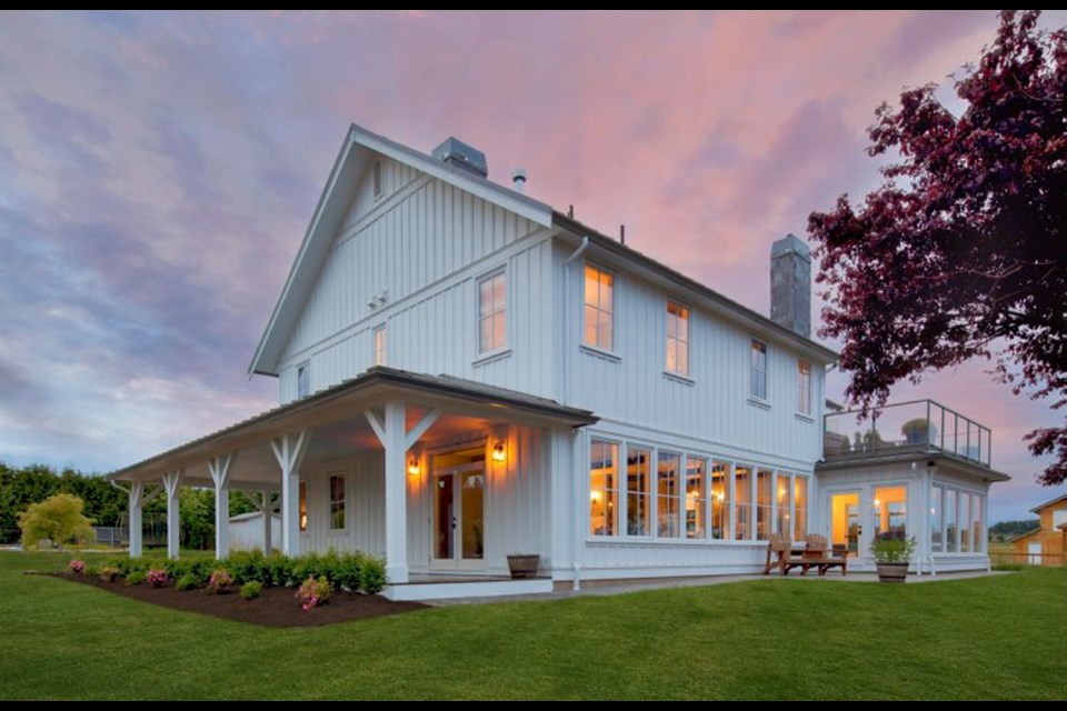 The Central Saanich home was built by GT Mann Contracting and is a classic-looking country farmhouse, which the owners describe as having a dash of French country flair tossed in.