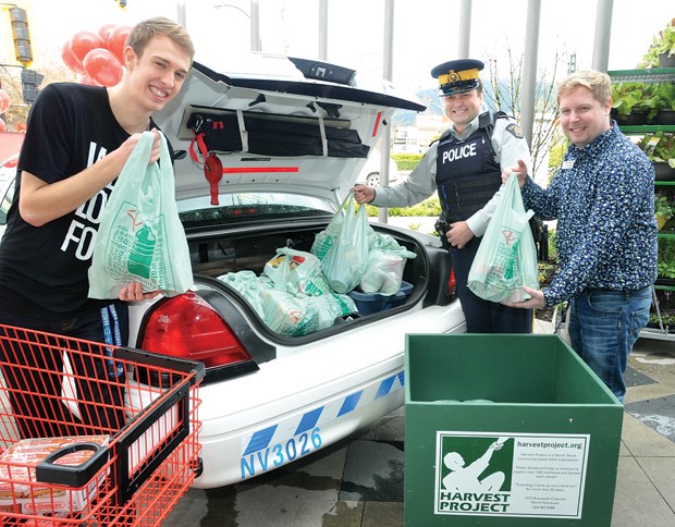 Police car food donation