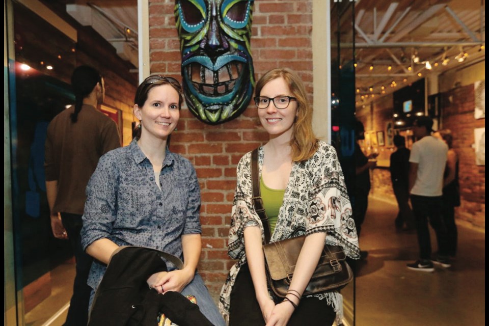 Art-show supporters Tamara Thrift and Erin Stead