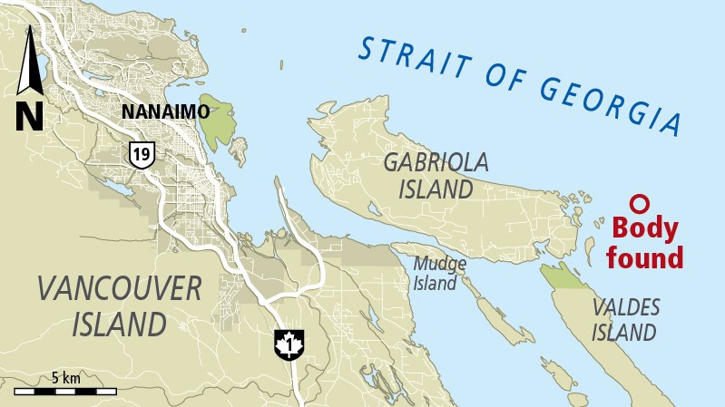 Body in water near Gabriola Island