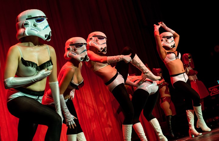 Anyone who’s ever wanted to see a biker chick Chewbacca bumping and grinding while piloting the Millennium Falcon or Han Solo sans pants, you’re in luck. Pop culture-obsessed burlesque troupe the Geekenders remount its popular, non-George-Lucas-approved Star Wars parody A Nude Hope, July 8 to 19 at Granville Island’s Waterfront Theatre. Tickets at nudehope.brownpapertickets.ca. Details at geekenders.ca.