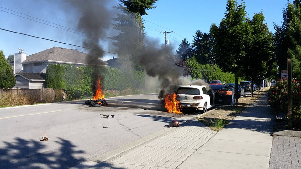 Motorcycle crash