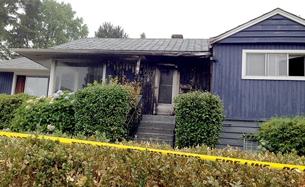 Coquitlam Fire and Rescue believe a blaze that broke out at a home in the 800-block of Robinson Street early Friday morning may have been deliberately set.