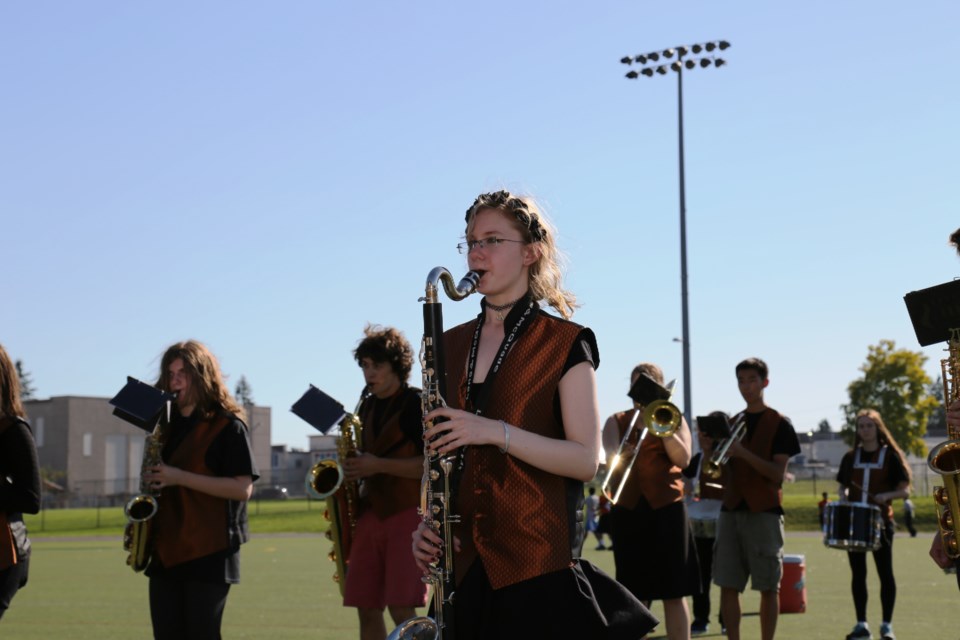 New Westminster Secondary School has put together a student marching band to jazz up the half-time show at Mercer Stadium on Sept. 25.