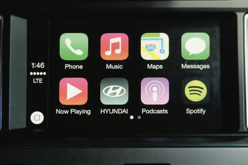 CarPlay, above, and Android Auto provide simplified ways to get at your smartphone apps.