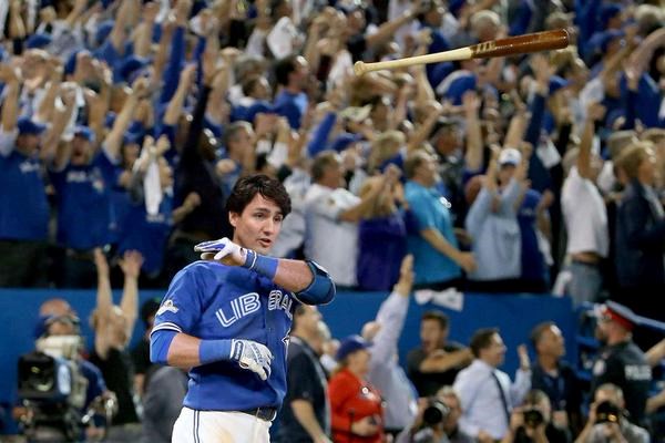 bat flip trudeau blue jays