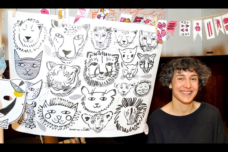 TOQUE is Western Front’s annual fundraiser and craft fair held at Western Front's Luxe Hall. Illustrator Lisa Cinar, from Draw Me a Lion, is among many faces she's familiar with. Chung Chow photo