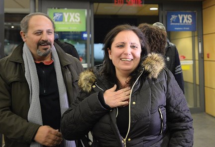 Syrian refugee family arrival