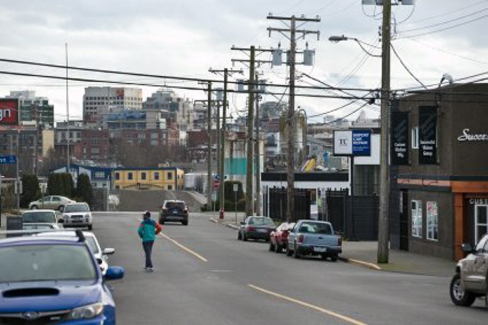 Rock Bay Avenue has a mix of industrial and social services — and is being considered for a sewage plant.