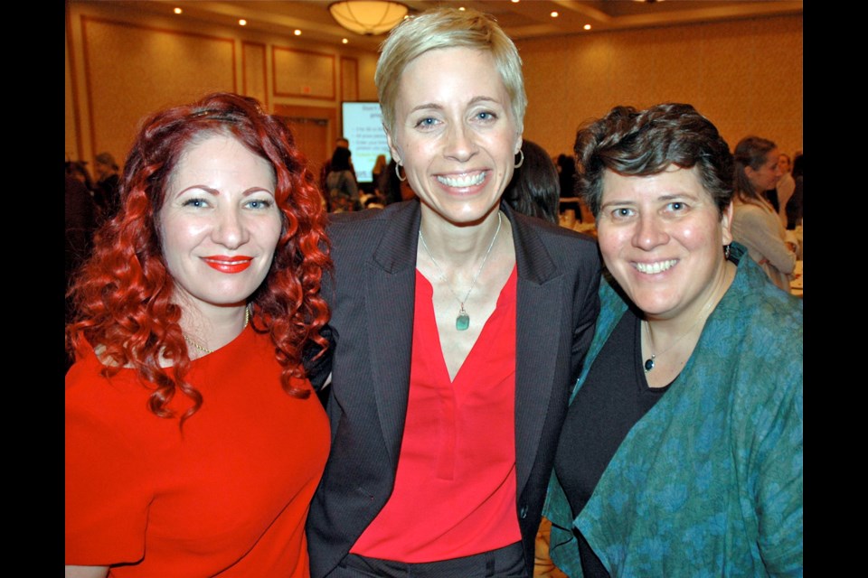 From left, author Amber Dawn and Pivot Legal Society’s Katrina Pacey were this year’s special guests at Jennifer Brakespear’s Options for Sexual Health’s Sexual and Reproductive Health Day Breakfast.