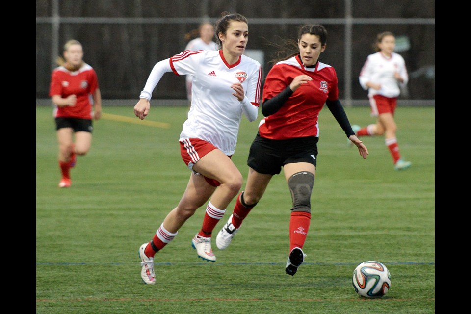 The Burnaby under-18 girls Metro moved on to the second round of Coastal A Cup play with a 3-1 victory over Vancouver.