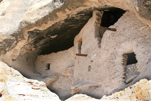 Eight centuries ago, a tribe of the ancient Mogollon culture clambered up from the canyon below to construct the Gila Cliff Dwellings.