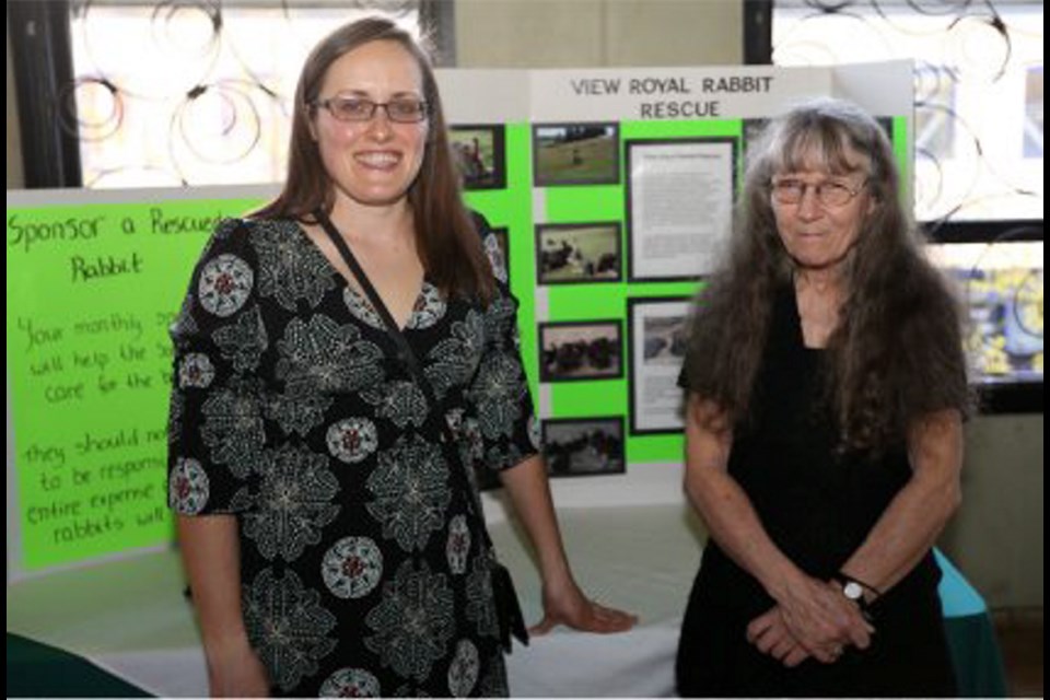 View Royal Rabbit Rescue founder Patrycja Ploch, left, and treasurer Valerie Gibson happily explained everything you wanted to know about rabbits but were afraid to ask.