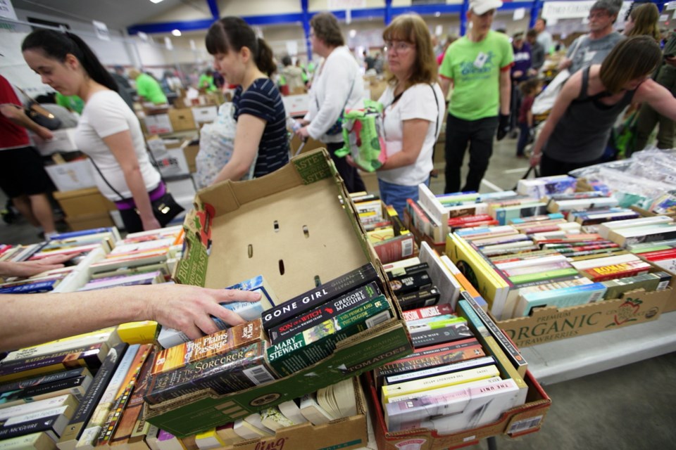 Thousands of booklovers turn out for Times Colonist Book Sale