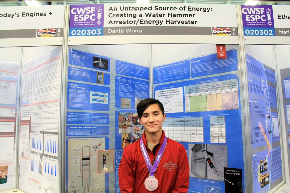 Burnaby student earns bronze at national science fair Burnaby Now