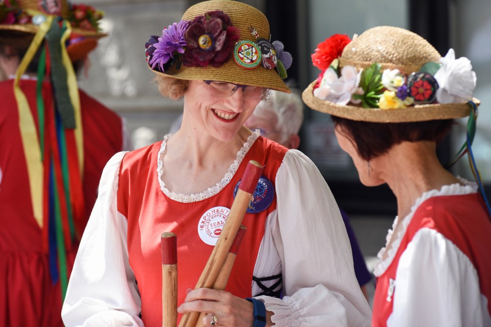 The Tiddley Cove Morris dancers celebrated its 30th anniversary Saturday by treating 鶹ýӳaudiences to performances from local groups as well as groups from the United States and the U.K. Morris dancing is a traditional English folk dance that is hundreds of years old. Photo Rebecca Blissett