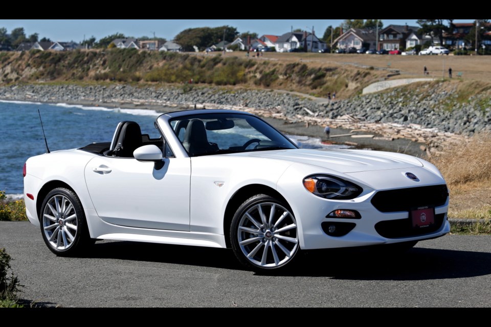 The bulges on the hood and the headlight styling are a few of the many design cues that harken back to the Fiat 124&rsquo;s heritage.