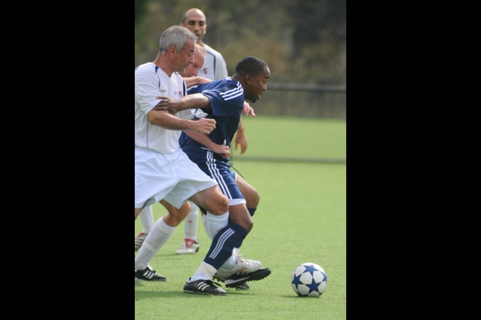 Masters Soccer Western Canadians over 35 championship was played at Ambleside Park Oct. 2. West Vancouver Football Club beat the Calgary Callies 1-0 and took the title.