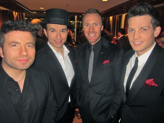 The Tenors - Remigio Pereira, Clifton Murray, Fraser Walters and Victor Micallef - performed at the Shangri-La Hotel's Five Diamond celebration.