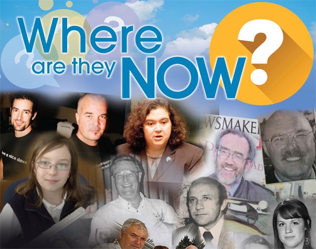 Scroll through the Then and Now photos to catch up with former newsmakers.