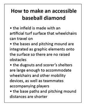 accessible baseball diamond Challenger