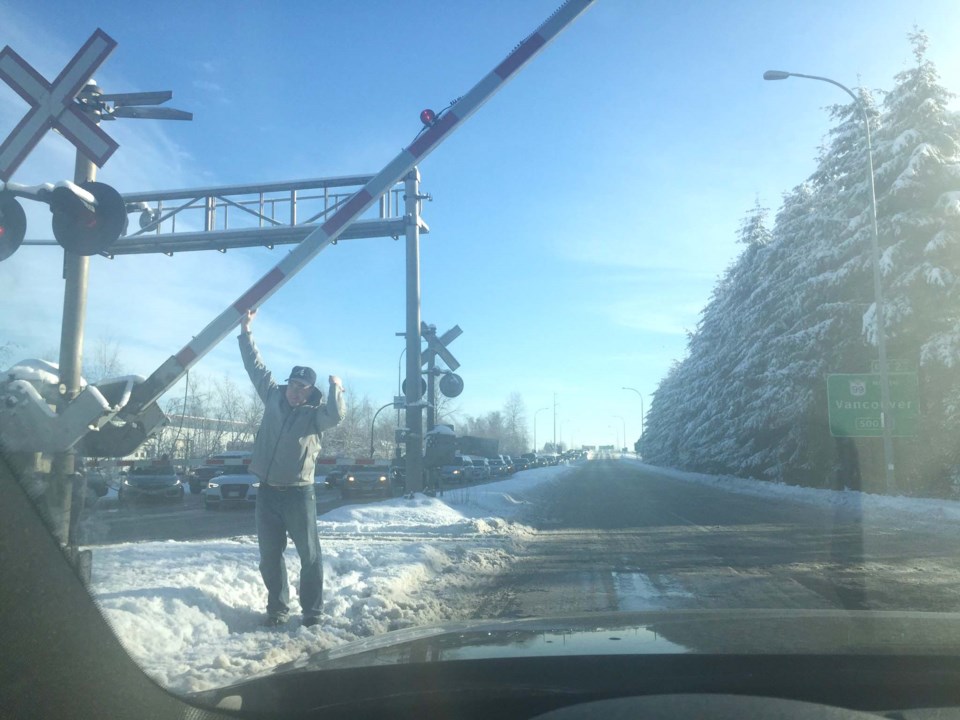 rail line snow