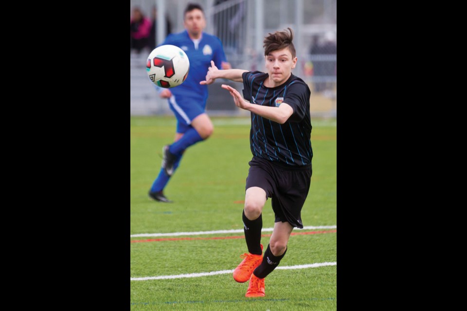 South Delta United battled Abbotsford in U15 Group “A” District 5 League Cup action at Dugald Morrison Park.