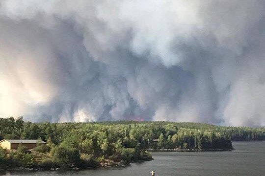 wasagamack forest fire aug 2017