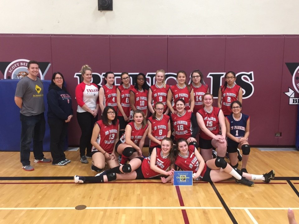 R.D. Parker Collegiate’s junior girls’ volleyball team won their second straight tournament in The P