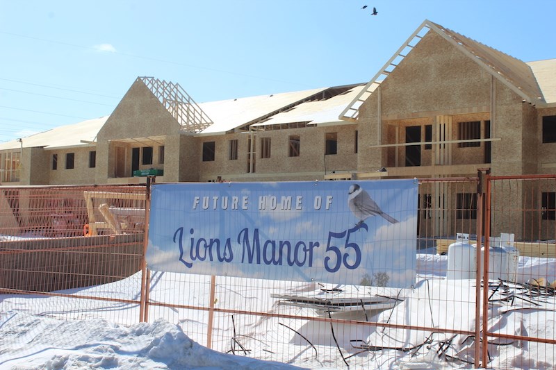 A snapshot of the Lions Club 55 senior living complex on Station Road, as of April 2, 2018. Construc