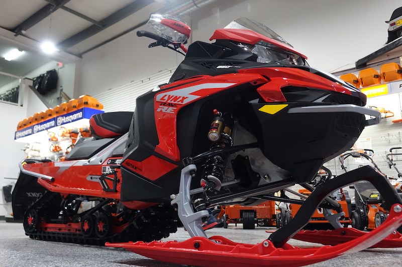 Nickel City Motors has a demonstration model of the Lynx Rave RE snowmobile, which is manufactured i